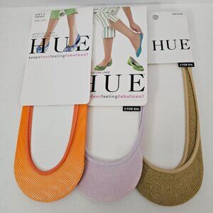 HUE Set of 3 Small Shoe Liners One Size